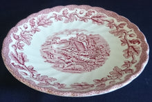 Lade das Bild in den Galerie-Viewer, UNTERTASSE "Country Life" - Keramik / Steingut (Fine Staffordshire Ware), Landschaft Reiter Pferd Flora Pflanzen Motiv Dekor, Hand graviert (nBC)