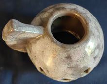 Lade das Bild in den Galerie-Viewer, 3er Set WINDDUFT TEELICHTHALTER - Keramik / Steingut, Farblich Meliertes Durchbrochen Kreise Sichel Dreieck Motiv Dekor