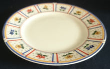 Lade das Bild in den Galerie-Viewer, 2er Set DESSERTTELLER "Flirt" - Porzellan, Flora Blumenblüten Pflanzen Linien Streifen Rand Motiv Dekor