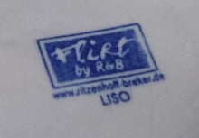 Lade das Bild in den Galerie-Viewer, 2er Set 3er KAFFEEGEDECKE "Flirt" "Liso" - Porzellan, Streifen Einfärbiges Meliertes Dekor