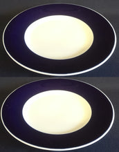 Lade das Bild in den Galerie-Viewer, 3er KAFFEEGEDECK - Fine China Porzellan, Echt Kobalt Breite Linien Balken Motiv Dekor