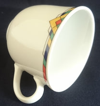 Lade das Bild in den Galerie-Viewer, 2er Set 2er Kaffeegedeck - Porzellan, Abstrakt Geometrisches Dreieck Karo Motiv Dekor