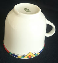 Lade das Bild in den Galerie-Viewer, 2er Kaffeegedeck - Porzellan, Abstrakt Geometrisches Dreieck Karo Motiv Dekor