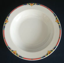 Lade das Bild in den Galerie-Viewer, SUPPENTELLER - Porzellan, Abstrakt Geometrisches Dreieck Karo Motiv Dekor