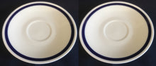 Lade das Bild in den Galerie-Viewer, 2er Set UNTERTASSEN - Fine China Porzellan, Echt Kobalt Klassisch Zweifarbig Dekor