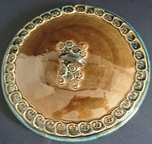 Lade das Bild in den Galerie-Viewer, FONDUE SET (4 Teilig) "Brotzeit" "Studio Linie" - Keramik / Steingut & Metall, Antikes Abstraktes Kreise Striche Blüten Motiv Dekor, Bjön Wiinblad Design (BC)