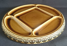 Lade das Bild in den Galerie-Viewer, FONDUETELLER (5 Kammer) "Studio Linie" "Brotzeit" - Keramik / Steingut, Abstraktes Kreise Striche Blüten Motiv Dekor (BC)