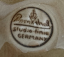 Lade das Bild in den Galerie-Viewer, FONDUETELLER (5 Kammer) "Studio Linie" "Brotzeit" - Keramik / Steingut, Abstraktes Kreise Striche Blüten Motiv Dekor (BC)