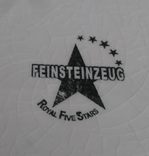 Lade das Bild in den Galerie-Viewer, 2er Set SPEISETELLER - Keramik / Steingut, Wirbel Kreise Spirale Rand Motiv Dekor