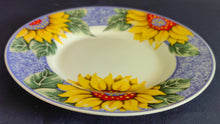Lade das Bild in den Galerie-Viewer, 3er KAFFEEGEDECK - Porzellan, Flora Sommer Sonnenblumen Blüten Motiv Dekor