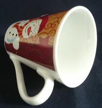 Lade das Bild in den Galerie-Viewer, KAFFEETASSE - Porzellan, Sterne Schneemann Abstrakt Geometrisch Muster Motiv Dekor (BC)