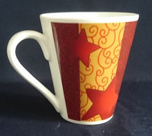 Lade das Bild in den Galerie-Viewer, 2er Set KAFFEETASSE - Porzellan, Sterne Abstrakt Geometrisch Muster Motiv Dekor