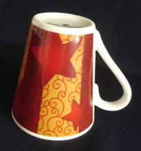 Lade das Bild in den Galerie-Viewer, 2er Set KAFFEETASSE - Porzellan, Sterne Abstrakt Geometrisch Muster Motiv Dekor