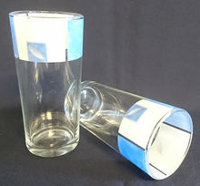 Lade das Bild in den Galerie-Viewer, 6er Set LONGDRINK GETRÄNKEGLÄSER - Hartglas, Flora Blatt Blätter Abstrakt Viereck Motiv Dekor