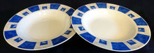 Lade das Bild in den Galerie-Viewer, 2er Set SUPPENTELLER - Porzellan, Flora Blatt Blätter Abstrakt Viereck Motiv Dekor