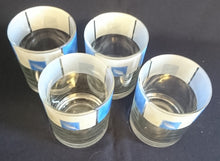 Lade das Bild in den Galerie-Viewer, 4er Set GETRÄNKEGLÄSER - Hartglas, Flora Blatt Blätter Abstrakt Viereck Motiv Dekor