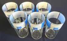 Lade das Bild in den Galerie-Viewer, 2er Set LONGDRINK GETRÄNKEGLÄSER - Hartglas, Flora Blatt Blätter Abstrakt Viereck Motiv Dekor