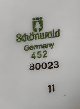 Lade das Bild in den Galerie-Viewer, 2er Set SUPPENTASSE & UNTERTELLER Porzellan, Breiter Platin Linien Dekorrand Motiv