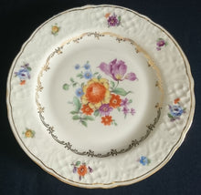 Lade das Bild in den Galerie-Viewer, DESSERT~ SAMMELTELLER - Porzellan, Flora Blumenblüten Abstrakter Innen Goldrand Motiv Dekor