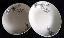 Lade das Bild in den Galerie-Viewer, 2er Set SUPPENTELLER - Porzellan, Flora Blumenblüten Blatt Blätter Abstrakt Motiv Dekor