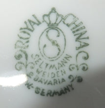 Lade das Bild in den Galerie-Viewer, 2er TEE SAMMELGEDECK - Porzellan, Flora Rosenblumen Blüte Abstrakt Goldrand Motiv Dekor (BC)