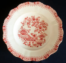 Lade das Bild in den Galerie-Viewer, 2er Set SUPPENTELLER "Theresia" - Porzellan, Asiatischer Garten Flora Blumen Pflanzen Abstrakt Motiv Gewölbter Goldrand Dekor