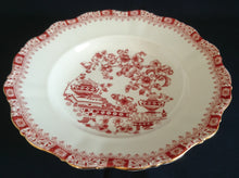 Lade das Bild in den Galerie-Viewer, 2er Set SUPPENTELLER "Theresia" - Porzellan, Asiatischer Garten Flora Blumen Pflanzen Abstrakt Motiv Gewölbter Goldrand Dekor