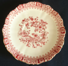 Lade das Bild in den Galerie-Viewer, UNTERTASSE "Theresia" - Porzellan, Asiatischer Garten Flora Blumen Pflanzen Abstrakt Motiv Gewölbter Goldrand Dekor