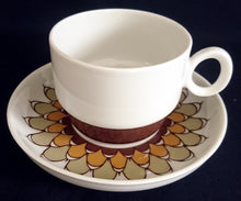 Lade das Bild in den Galerie-Viewer, 2er KAFFEEGEDECK - Porzellan, Geometrisches Abstraktes Wellen Zeichen Streifen Balken Motiv Dekor