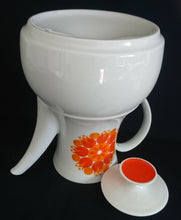 Lade das Bild in den Galerie-Viewer, 4er Set KAFFEEKANNE MIT DECKEL & ZUCKERDOSE MIT DECKEL - Porzellan, Flora Abstrakt Blumenblüten Pflanzen Motiv Dekor