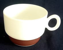 Lade das Bild in den Galerie-Viewer, 2er Set 2er KAFFEEGEDECKE - Porzellan, Geometrisches Abstraktes Wellen Zeichen Streifen Balken Motiv Dekor