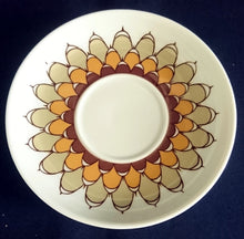 Lade das Bild in den Galerie-Viewer, 2er Set UNTERTASSEN - Porzellan, Geometrisches Abstraktes Wellen Zeichen Motiv Dekor