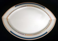 Lade das Bild in den Galerie-Viewer, BEILAGENPLATTE "York Cubic" - Porzellan, Abstrakt Geometrisches Balken Rechteck Geschwungene Streifen Motiv Dekor