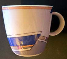 Lade das Bild in den Galerie-Viewer, ESPRESSO~ KAFFEETASSE "York Cubic" - Porzellan, Abstrakt Geometrisches Balken Rechteck Geschwungene Streifen Motiv Dekor