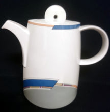 Lade das Bild in den Galerie-Viewer, 21 Teiliges KAFFEESERVICE "York Cubic" - Porzellan, Abstrakt Geometrisches Balken Rechteck Geschwungene Streifen Motiv Dekor