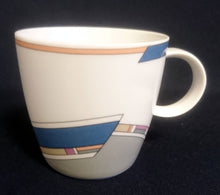 Lade das Bild in den Galerie-Viewer, 21 Teiliges KAFFEESERVICE "York Cubic" - Porzellan, Abstrakt Geometrisches Balken Rechteck Geschwungene Streifen Motiv Dekor