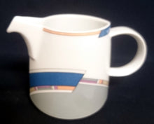 Lade das Bild in den Galerie-Viewer, 21 Teiliges KAFFEESERVICE "York Cubic" - Porzellan, Abstrakt Geometrisches Balken Rechteck Geschwungene Streifen Motiv Dekor