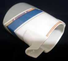 Lade das Bild in den Galerie-Viewer, 21 Teiliges KAFFEESERVICE "York Cubic" - Porzellan, Abstrakt Geometrisches Balken Rechteck Geschwungene Streifen Motiv Dekor