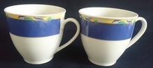 Lade das Bild in den Galerie-Viewer, KAFFEETASSE - Porzellan, Breiter Marmorierter Streifen Balken Abstrakt Motiv Dekor