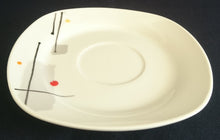 Lade das Bild in den Galerie-Viewer, 2er Set UNTERTASSEN "Accenta" - Porzellan, Flecken Striche Linien Punkte Kreise Abstrakt Motiv Dekor