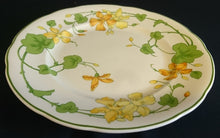 Lade das Bild in den Galerie-Viewer, DESSERTTELLER "Geranium" - Porzellan, Flora Pflanzen Geranien Blumenblüten Blatt Blätter Motiv Dekor