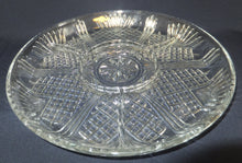 Lade das Bild in den Galerie-Viewer, SNACK SERVIERSCHALEN TABLET - Hartglas, 4Kammer geteilt, Abstraktes Linien Stern Karo Quadrat Motiv Dekor