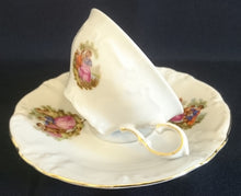 Lade das Bild in den Galerie-Viewer, 2er Set MOCCATASSEN - Porzellan, Goldrand Barock Relief Motiv Dekor (BC)