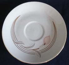 Lade das Bild in den Galerie-Viewer, 2er KAFFEEGEDECK - Porzellan, Goldrand Flora Blumenblüte Relief Motiv Dekor