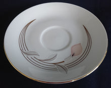 Lade das Bild in den Galerie-Viewer, 3er KAFFEEGEDECK - Porzellan, Goldrand Flora Blumenblüte Relief Motiv Dekor