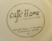 Lade das Bild in den Galerie-Viewer, KAFFEE CAPPUCCINO BECHER "Caffe Tiamo" - Porzellan, Wabenartige Form Einfärbiges Dekor