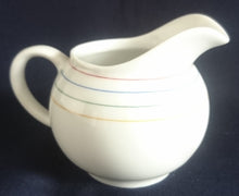 Lade das Bild in den Galerie-Viewer, MILCHKÄNNCHEN "Rainbow" - Porzellan, Linien Streifen Dekor