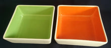 Lade das Bild in den Galerie-Viewer, 2er Set DESSERTSCHALEN "Villa Loca" - Keramik / Steingut, Zweifärbiges Quadratische Viereck Form Modern Style Dekor