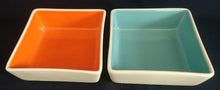 Lade das Bild in den Galerie-Viewer, 2er Set DESSERTSCHALEN "Villa Loca" - Keramik / Steingut, Zweifärbiges Quadratische Viereck Form Modern Style Dekor