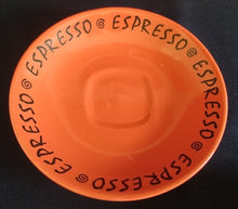 Lade das Bild in den Galerie-Viewer, 2er ESPRESSOGEDECK - Keramik / Steingut, Rot, Schwarze Aufschrift "Espresso" Dekor